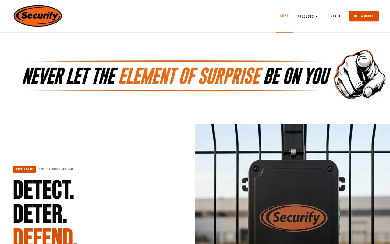 Securify homepage screenshot